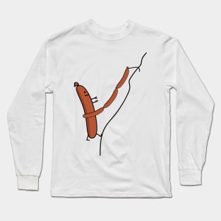 Funny mountain climber bockwurst Long Sleeve T-Shirt